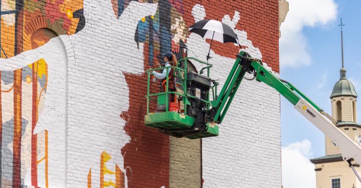 “White Dog and the Spirit of the Process” Mural - Gallery Image 4