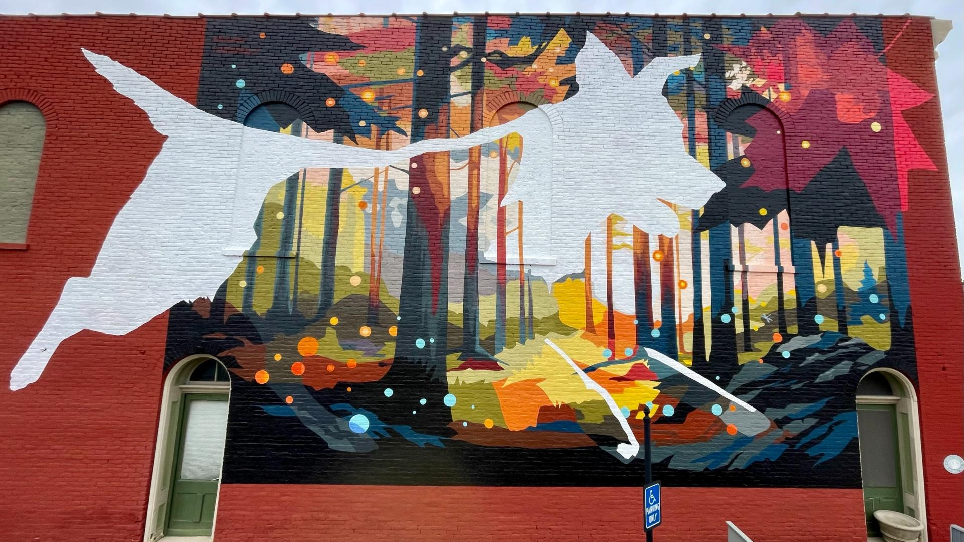 “White Dog and the Spirit of the Process” Mural