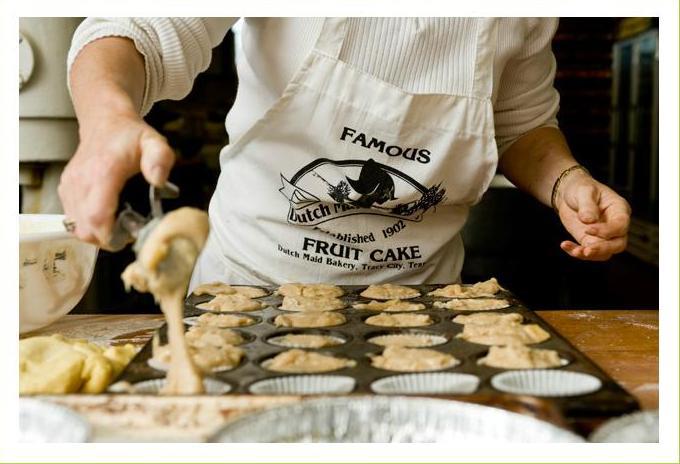The owner of Dutch Maid Bakery baking